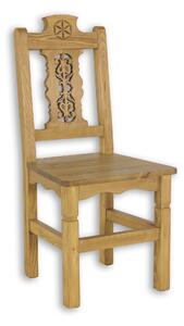 Selská židle z masivu SIL 24 - K09 přírodní borovice