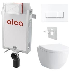 Alcadrain Set modul k zazdění, WC Laufen Pro, sedátko s tlačítkem bílá lesk M570 KAE069 1 set
