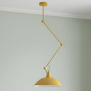 ALDEX Závěsné světlo Melos, žluté, Ø 36 cm, kov, stmívatelný, Žlutá / oranžová, Obývací pokoj / jídelna, kov, Skandinávský