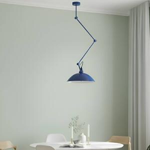 ALDEX Závěsné světlo Melos, modré, Ø 36 cm, kov, stmívatelný, Modrá, Obývací pokoj / jídelna, kov, Skandinávský