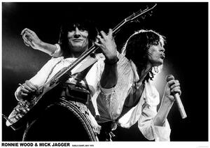 Plakát, Obraz - Mick Jagger and Ronnie Wood - Earls Court May 1976