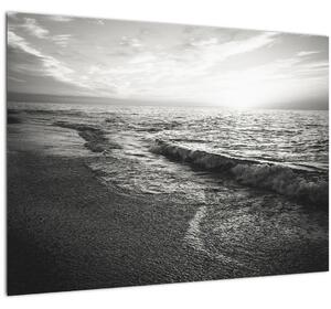 Skleněný obraz - Na břehu moře (70x50 cm)