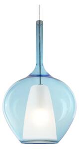 Ideal Lux Závěsné svítidlo KALIQUE-1, 1xE27, ø 28 cm, v. 253,5 cm Barva: Azurová