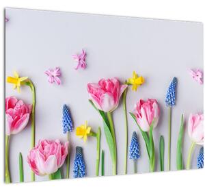 Obraz jarních květin (70x50 cm)