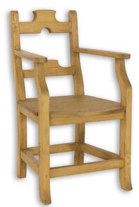 Židle s područkami SIL 12 selská - K09 přírodní borovice