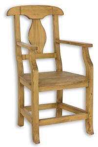 Židle s opěrkami SIL 11 selská - K02 tmavá borovice