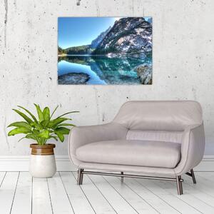 Obraz vysokohorského jezera (70x50 cm)