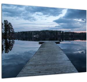 Obraz - Molo na jezeře (70x50 cm)