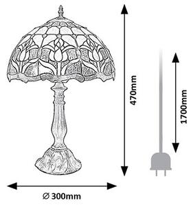 Brilagi - Tiffany vitrážová stolní lampa LORAS 1xE27/40W/230V