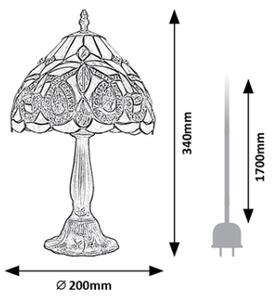 Brilagi - Tiffany vitrážová stolní lampa LUISA 1xE14/40W/230V