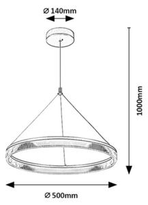 Rabalux 72471 - LED Stmívatelný lustr na lanku RIVONA LED/24W/230V 3000-6500K+DO