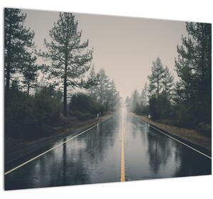 Obraz silnice v dešti (70x50 cm)