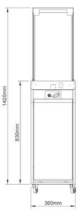 Brilagi - Venkovní plynový krb FLARO GAS 142x36 cm 8kW 1xAAA antr +ochranný kryt