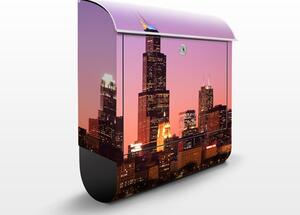 Poštovní schránka s potiskem Chicago Skyline