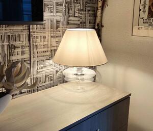 Skleněná stolní lampa do ložnice nebo obýváku