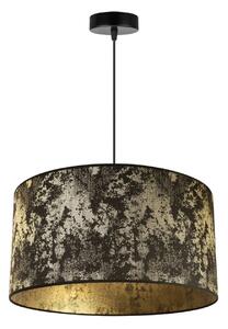 Závěsné svítidlo Werona 2, 1x černé/zlaté textilní stínítko, (fi 45cm), g