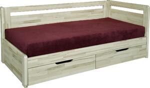 Masivní rozkládací postel Kombi, s roštem a matrací