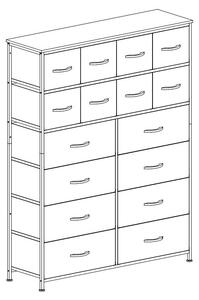Komoda se zásuvkami, boční skříňka, univerzální, prostorná. Barva: růžová. Materiál: dřevotříska (MDF/dřevovláknitá deska), stabilní kovový rám, odolná