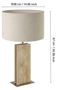 Eglo 390408 - Stolní lampa BELESAR 1xE27/40W/230V béžová