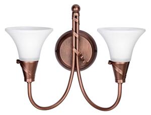 Elstead EM2-COPPER - Nástěnné svítidlo EMILY 2xE14/40W/230V