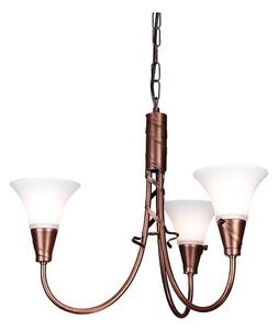 Elstead EM3-COPPER - Lustr na řetězu EMILY 3xE14/40W/230V