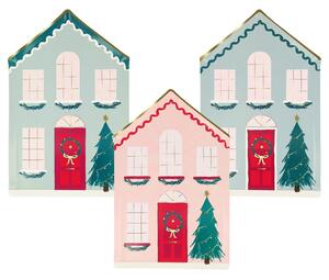 Papírový talíř Festive House – set 8 ks