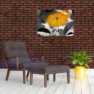 Obraz žlutého deštníku (70x50 cm)