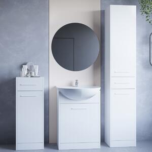 Koupelnový nábytek se zrcadlem SLIDO MINI bílý laminát