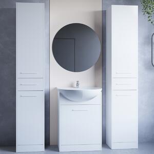 Koupelnový nábytek se zrcadlem SLIDO MAX bílý laminát
