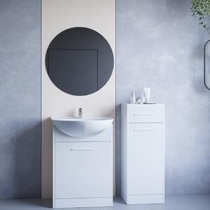 Koupelnový nábytek se zrcadlem NEPPA MINI bílý laminát