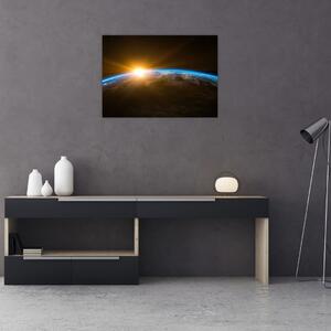 Obraz planety země z vesmíru (70x50 cm)