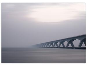 Obraz mostu v mlze (70x50 cm)