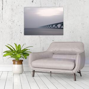 Obraz mostu v mlze (70x50 cm)