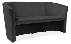 Pohovka Cuba Velvet, trojsedák, černá