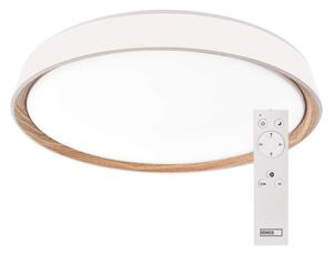 EMOS LED přisazené svítidlo ILVI, kruhové 30W, stmív. se změnou CCT, bílá+dřevo