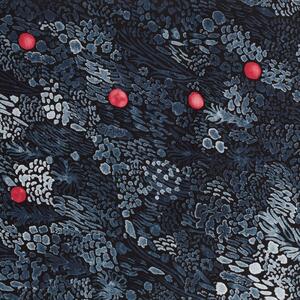 Marimekko Běhoun Kurjenmarja 47x150, modro-červený