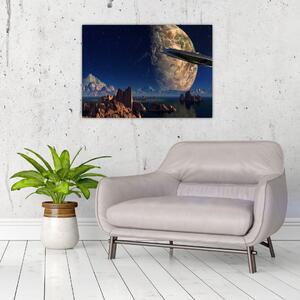 Obraz - Přílet mimozemšťanů (70x50 cm)