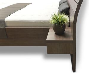 Ahorn Salina box u nohou jednolůžková postel s úložným prostorem Dekor: Dub hnědý, Rozměr: 100 x 200 cm, Noční stolek: Police pravá
