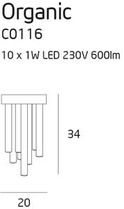 MAXlight ORGANIC Copper P0174 moderní LED lustr