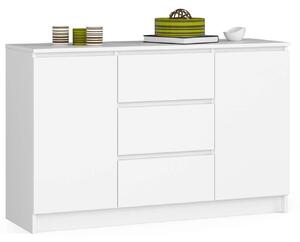 Ak furniture Komoda 120 cm K016 bílá