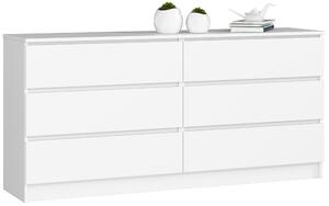 Ak furniture Komoda Rollo V 160,4 cm bílá matná