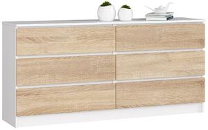 Ak furniture Komoda Rollo V 160,4 cm bílá/dub sonoma