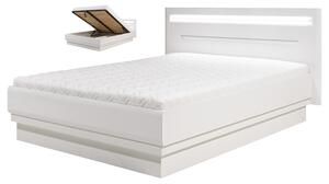 Manželská postel Irma 160x200cm s úložným prostorem - bílá