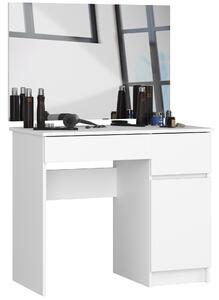 Ak furniture Kosmetický stolek se zrcadlem P-2 90x50 cm bílý pravý