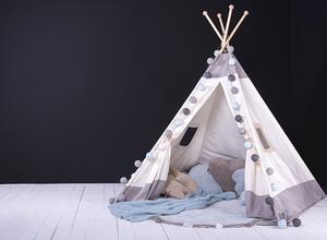 Masivní dětská postel Benjamin Bubbles 90x200cm s TEEPEE - výběr odstínů