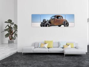 Obraz auta v poušti (170x50 cm)