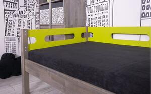 Masivní dětská postel Benjamin Bubbles 90x200cm se zábranou a úložným prostorem - výběr odstínů