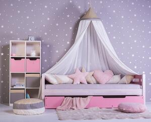 Masivní dětská postel Benjamin Bubbles 90x200cm se zábranou - výběr odstínů