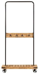 Stojan na oblečení na kolečkách 90x35x190 cm mangovník a železo