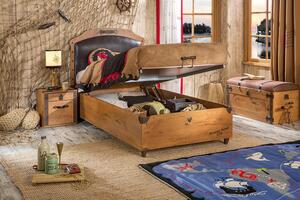 Dětská postel Jack 100x200cm s úložným prostorem - dub lancelot